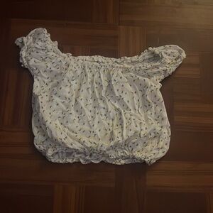 Stretchy flower crop top